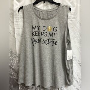 Apt. 9 Gray Dog Lover Tank Top